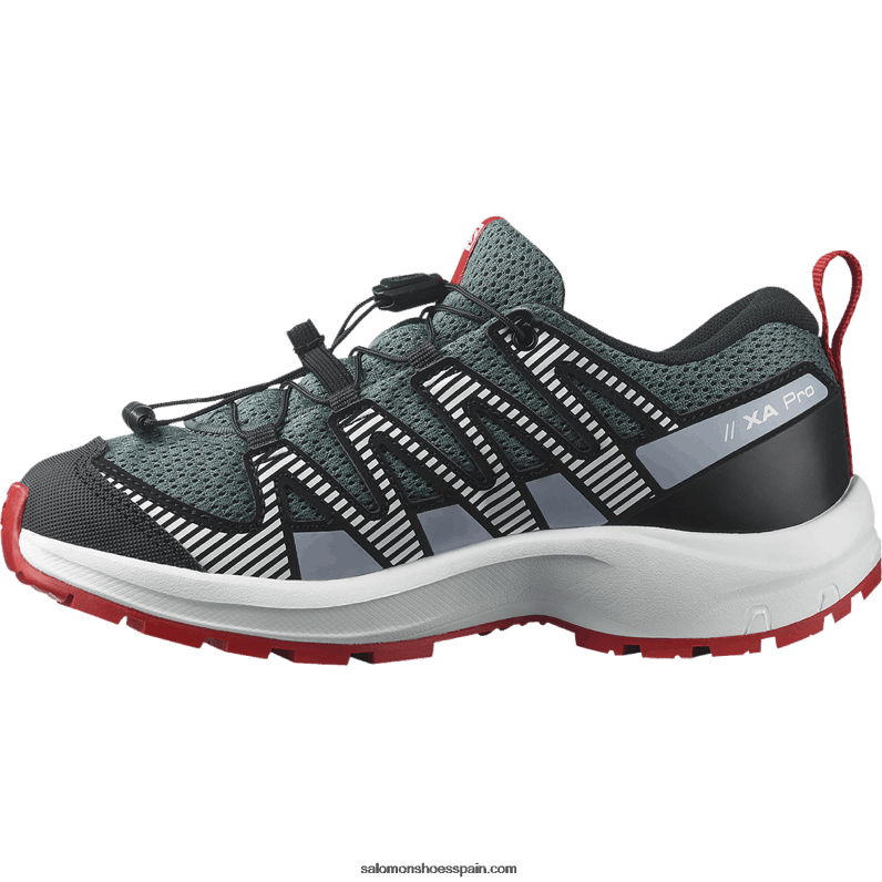 junior - zapatos para niños - xa pro v8 Salomon 00B0PZ1357 clima tormentoso/azul zen/bayas de goji