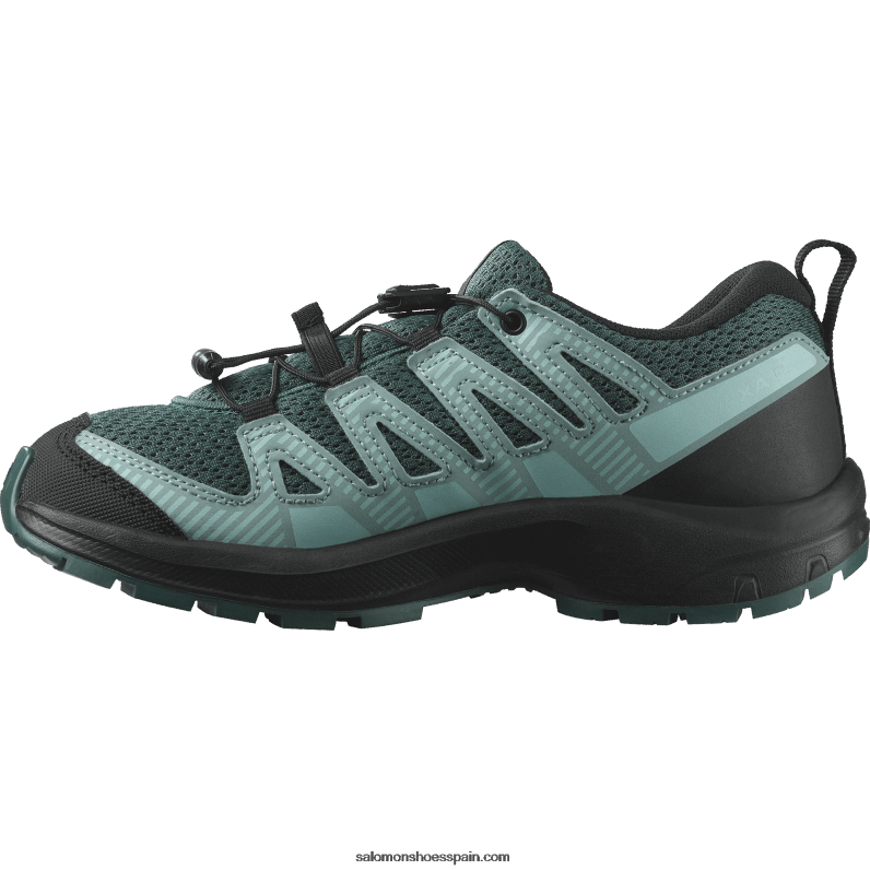 junior - zapatos para niños - xa pro v8 Salomon 00B0PZ1358 stargazer/negro/resplandor azul