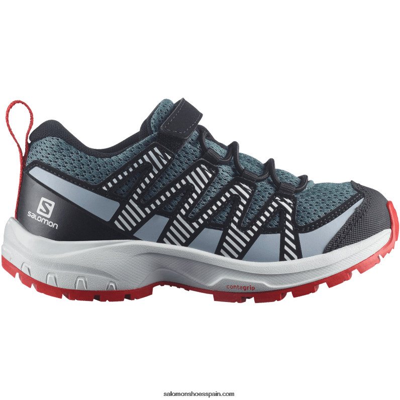 junior - zapatos para niños - xa pro v8 Salomon 00B0PZ1363 clima tormentoso/azul zen/bayas de goji