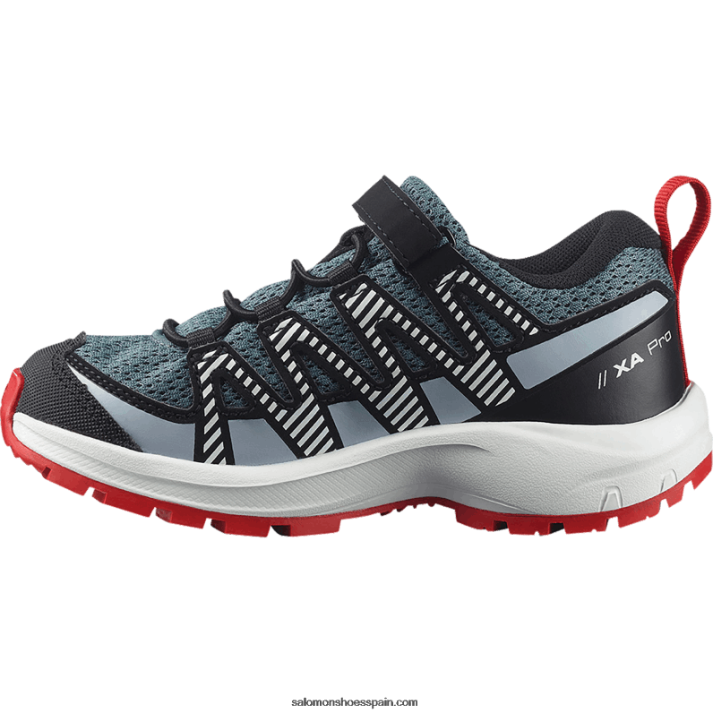 junior - zapatos para niños - xa pro v8 Salomon 00B0PZ1363 clima tormentoso/azul zen/bayas de goji