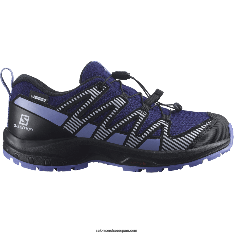 junior - zapatos para niños - xa pro v8 clima waterproof Salomon 00B0PZ1359 aura astral/negro/púrpura jaspeado