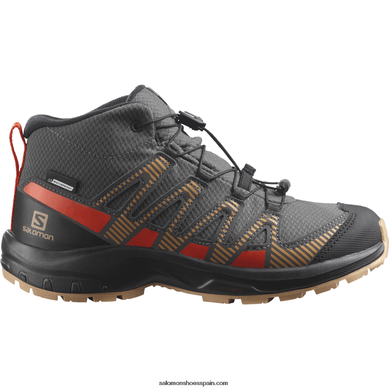 junior - zapatos para niños - xa pro v8 mid clima waterproof Salomon 00B0PZ1342 imán/bellota/tomate cherry